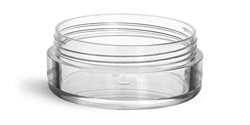 20ml Clear Styrene Jars with Lids - Small Plastic Containers for Crafts, Beads, Spices & DIY Storage - Perfect for Organizing Jewelry, Essential Oils & Travel Toiletries