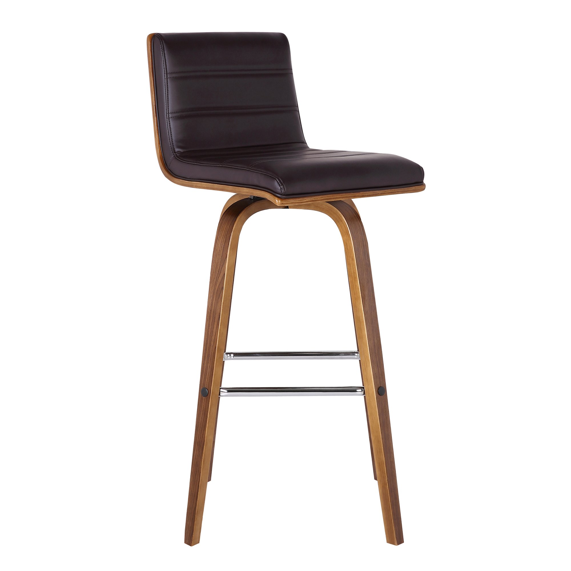 Stangeria Barstool - Brown Wooden Bar Stool with Comfortable Seat - Perfect for Kitchen Islands, Home Bars, and Dining Countertops