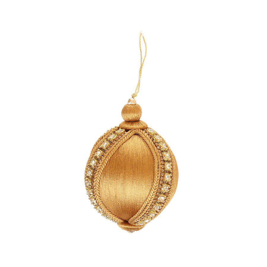 HARMONIER Christmas Ornament 10cm Gold Jewel Decor - 1 Piece (90g) - Perfect for Holiday Tree Decorations, Gift Giving & Festive Home Decor