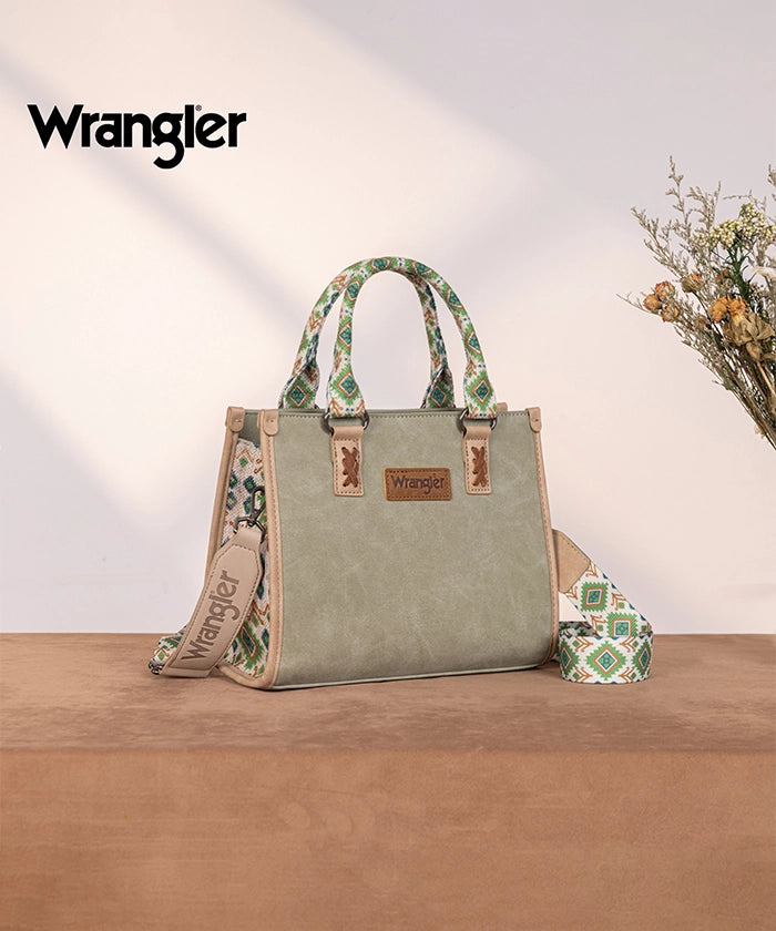 Wrangler Aztec Print Tote Bag for Women - Stylish & Durable Cotton Shoulder Bag - Perfect for Shopping, Beach, Work & Travel