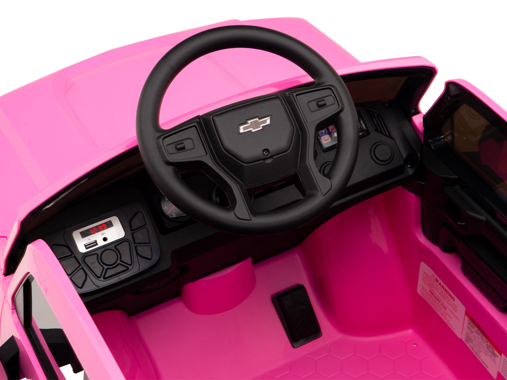 12V Chevrolet Silverado Kids Ride On Truck with Remote Control - Pink Electric Toy Car for Boys & Girls, Perfect for Birthday Gifts & Outdoor Play