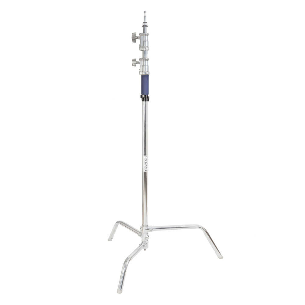 Heavy Duty Stainless Steel C Boom Stand with Adjustable Camera Platform Bracket - Perfect for Photography, Video Recording, and Studio Lighting Setups
