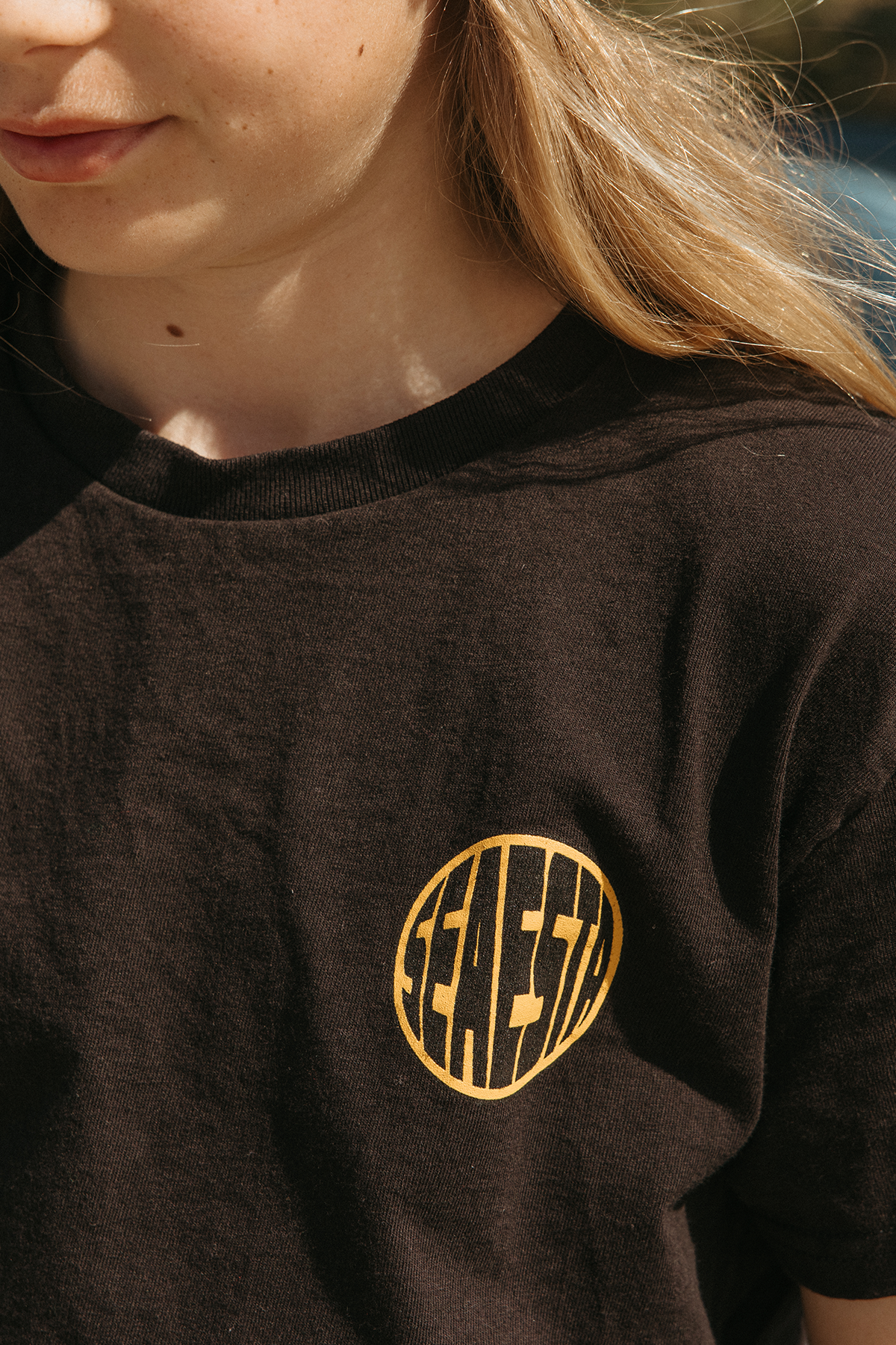 Seaesta Globe Graphic T-Shirt for Youth - Gold Color | Trendy Casual Wear for Kids, School, and Everyday Outfits