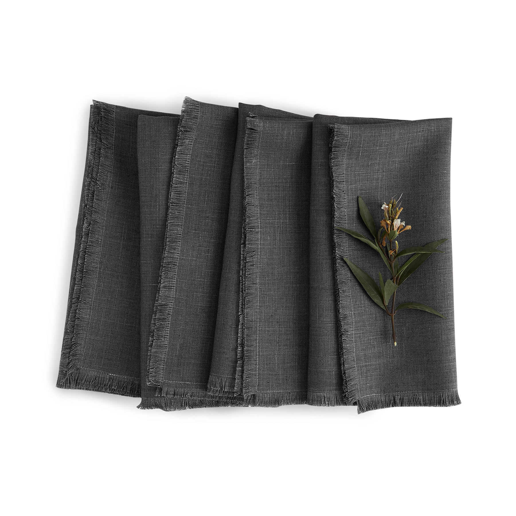 Elegant Fringe Napkins Set of 4 - Premium Cotton Decorative Table Linens for Dinner Parties, Weddings & Home Decor