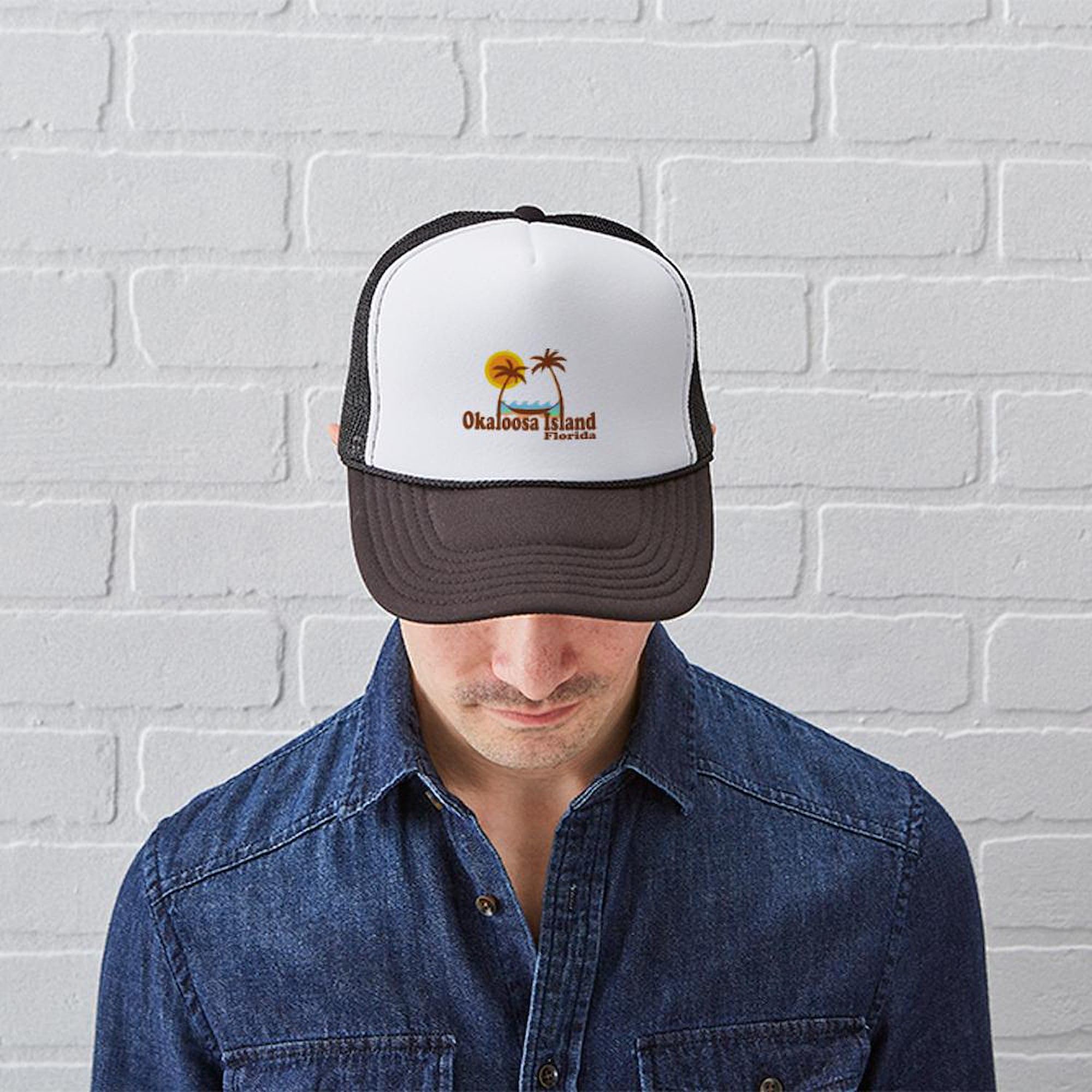 Okaloosa Island FL Adjustable Snapback Trucker Hat - Stylish & Comfortable for Beach, Fishing & Outdoor Activities