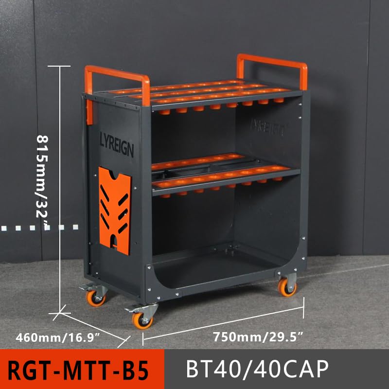 CNC Tool Cart & Holder Transfer Car - Compatible with CAT, ISO, HSK & Capto Series (BT40-40CAP) - Ideal for Warehouses & CNC Machining Centers | Perfect for Workshop Organization & Industrial Tool Storage