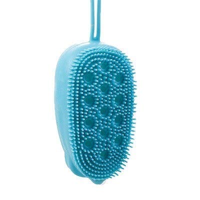 Premium Silicone Body Scrubber & Massage Brush with Built-in Shampoo Dispenser - Exfoliating Shower Brush for Men, Women & Kids - Soft Bath Accessories for Spa-like Skin Care at Home (Ideal for Sensitive Skin & Daily Exfoliation)