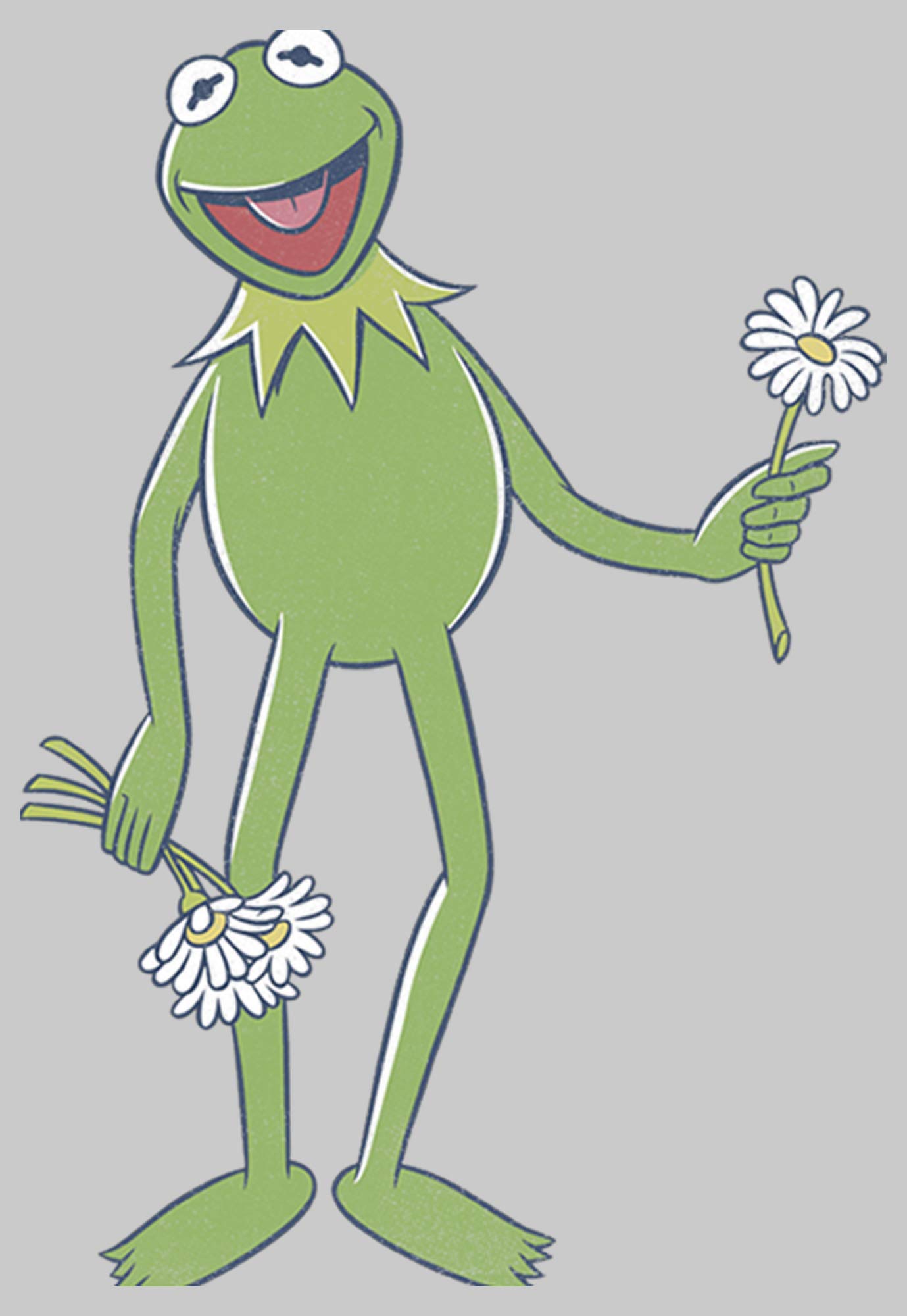 Men's Kermit Flower Bouquet Sweatshirt - The Muppets Style for Casual Wear