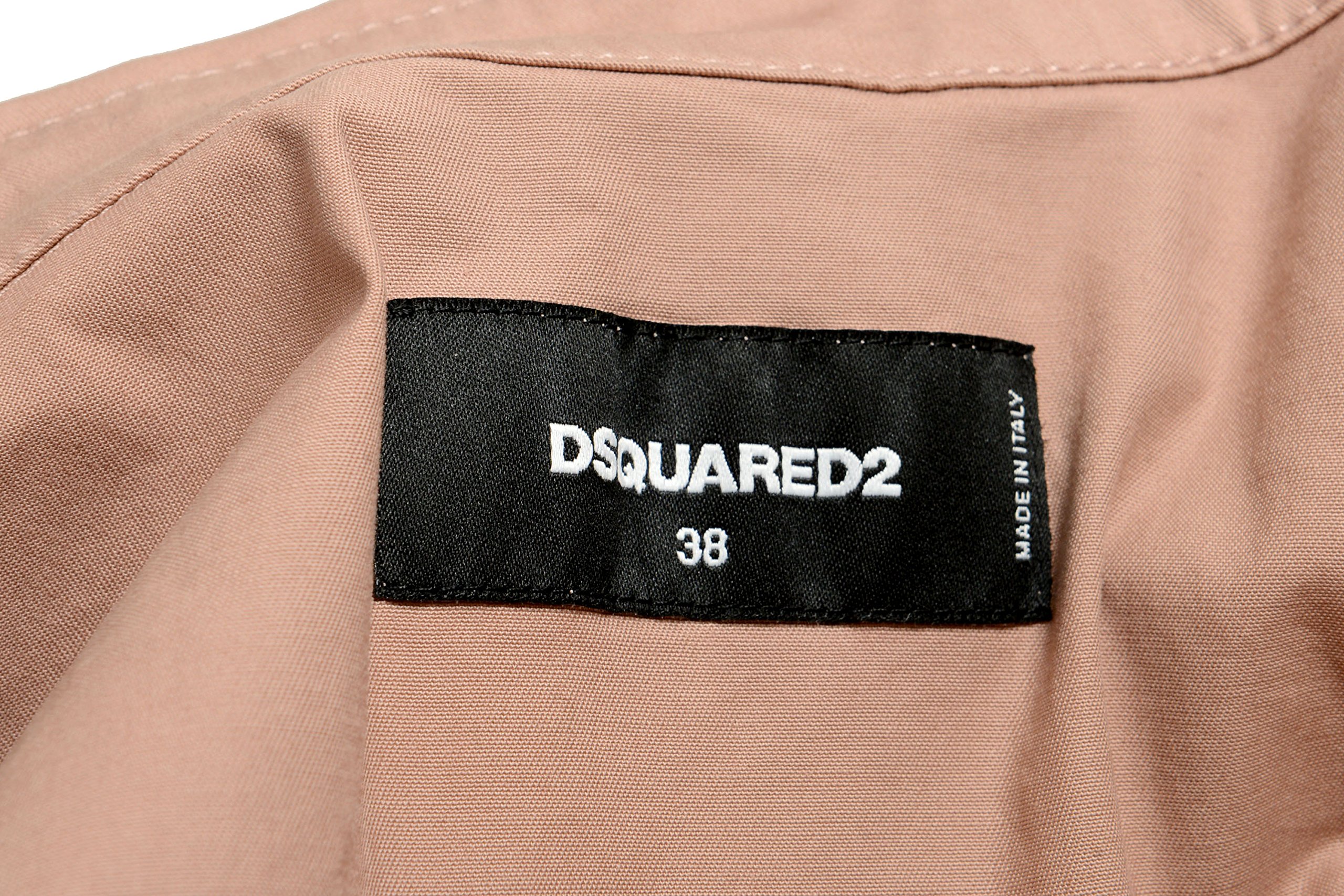 DSQUARED2 Women's Beige Long Sleeve Button Down Shirt | US XS IT 38 | Casual Office Wear & Spring Layering Staple