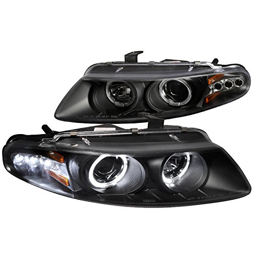 Spec-D Tuning Black Halo LED Projector Headlights - Compatible with Dodge Avenger & Sebring Coupe (2LHP-AVG97JM-TM) | High-Performance Lighting for Night Driving & Custom Car Upgrades