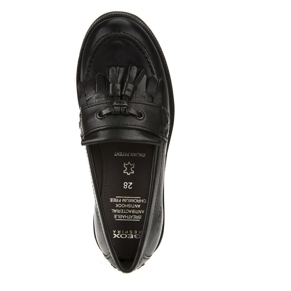 Geox Girls' Comfortable Leather Moccasin Shoes - Soft Sole Slip-On Loafers for School & Play | Perfect for Everyday Wear & Casual Outings