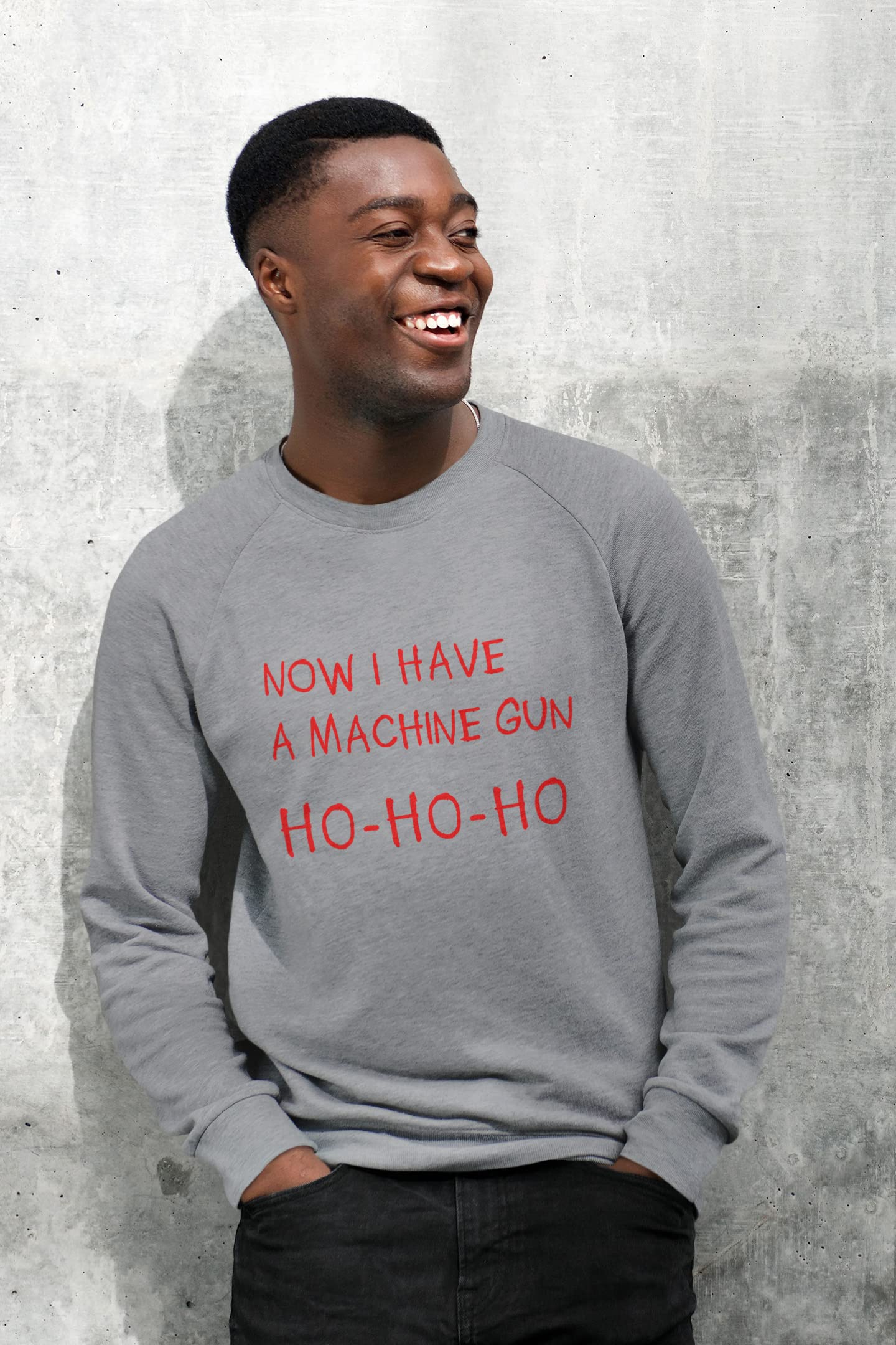 Absurd Ink 'Now I Have A Machine Gun' Graphic Sweatshirt | Funny Movie Quote Hoodie | Streetwear Fashion for Men & Women | Casual Wear & Cosplay Outfit
