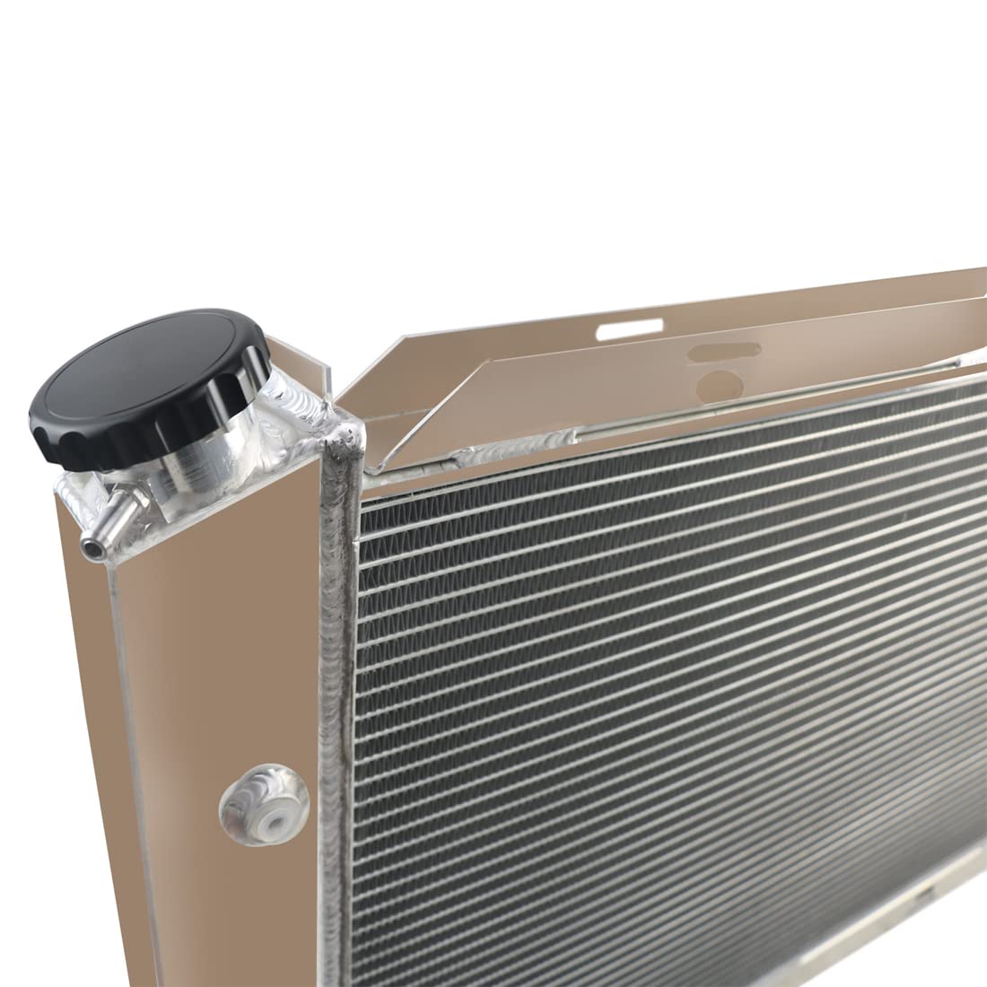 High-Performance 3 Row Full Aluminum Radiator & Fan Shroud Kit for 1969-1973 Ford Mustang/Torino/Fairlane & 1969-1971 Mercury Cougar/Marquis/Montego V8 - Includes Thermostat Relay | Perfect for Engine Cooling & Restoration Projects