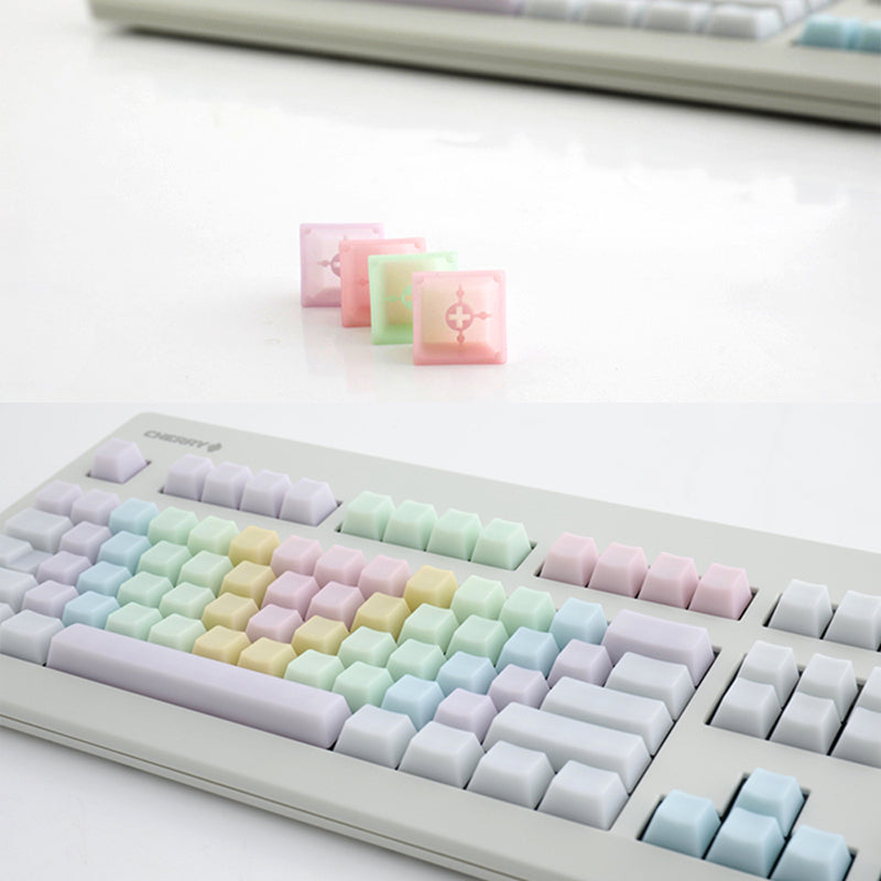ACGAM Jelly Rainbow POM Keycap Set - OEM Profile 109 Keys for Mechanical Keyboard - Perfect for Gaming, Typing & Custom Builds
