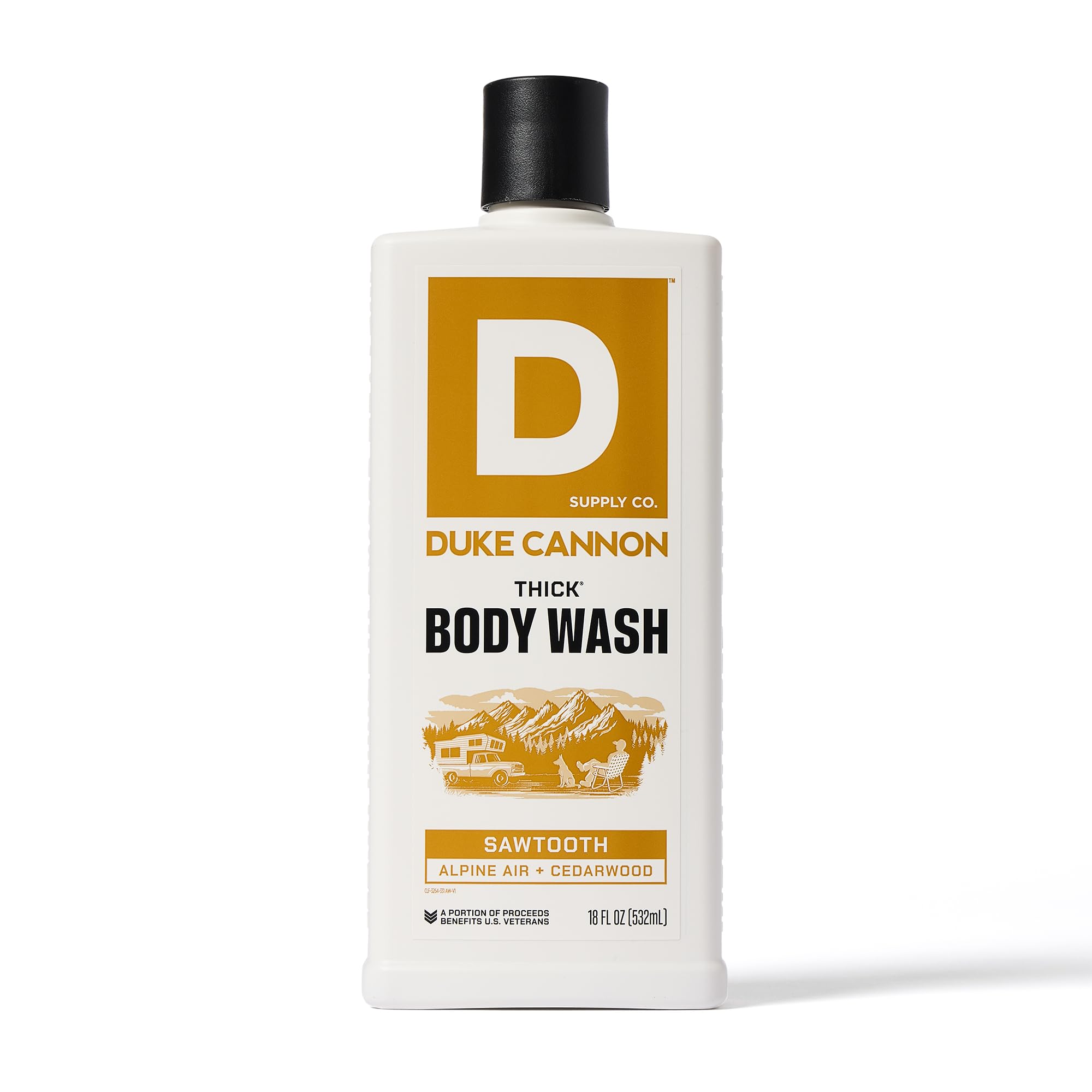 Duke Cannon Supply Co. THICK High-Viscosity Men's Body Wash - Scent Seeker Variety 4 Pack (17.5 Fl Oz Each) | Premium Plant-Based Thickeners, Superior Lather & Natural Exfoliation | Perfect for Gym, Travel & Daily Shower Routine