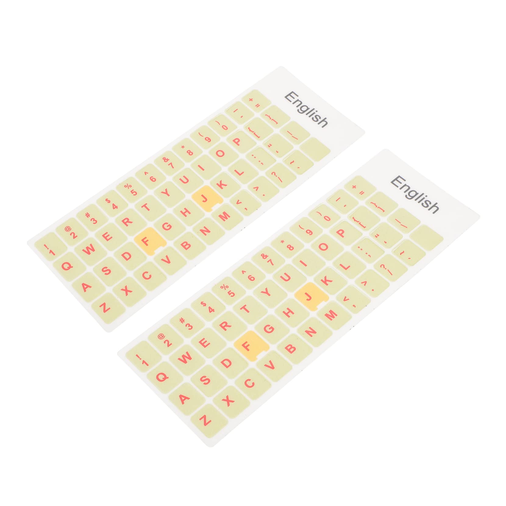 Lurrose 2-Pack Universal Laptop Keyboard Stickers - English Letter ABS Decorative Film for Notebook & Computer (Perfect for Work, Gaming & Travel)