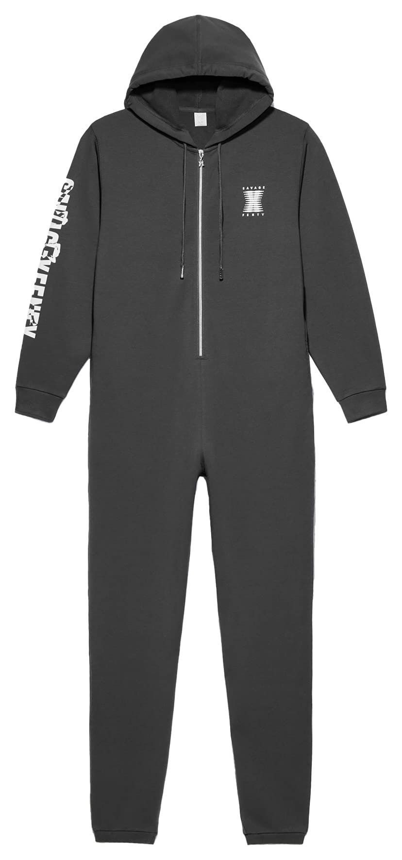 Savage X Fenty Women's Hooded Showgirl Graphic Sweatshirt Onesie - Cozy Loungewear for Women, Perfect for Casual Wear, Relaxing at Home, and Night Out