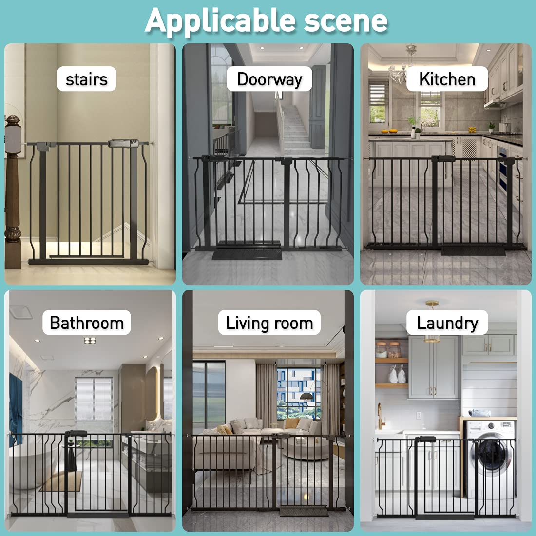 WAOWAO Extra Wide Baby Gate 71.65-76.38