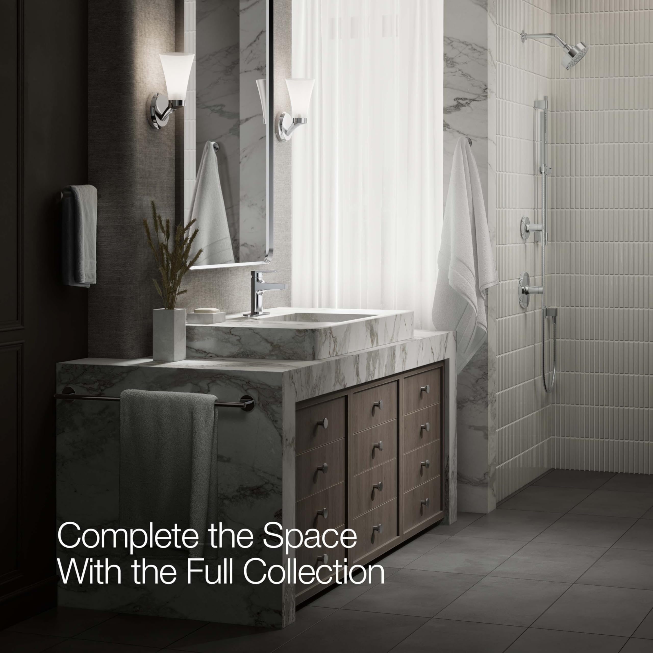 KOHLER Taut Single-Handle Bathroom Faucet with Pop-Up Drain - Chrome Finish for Modern Sinks