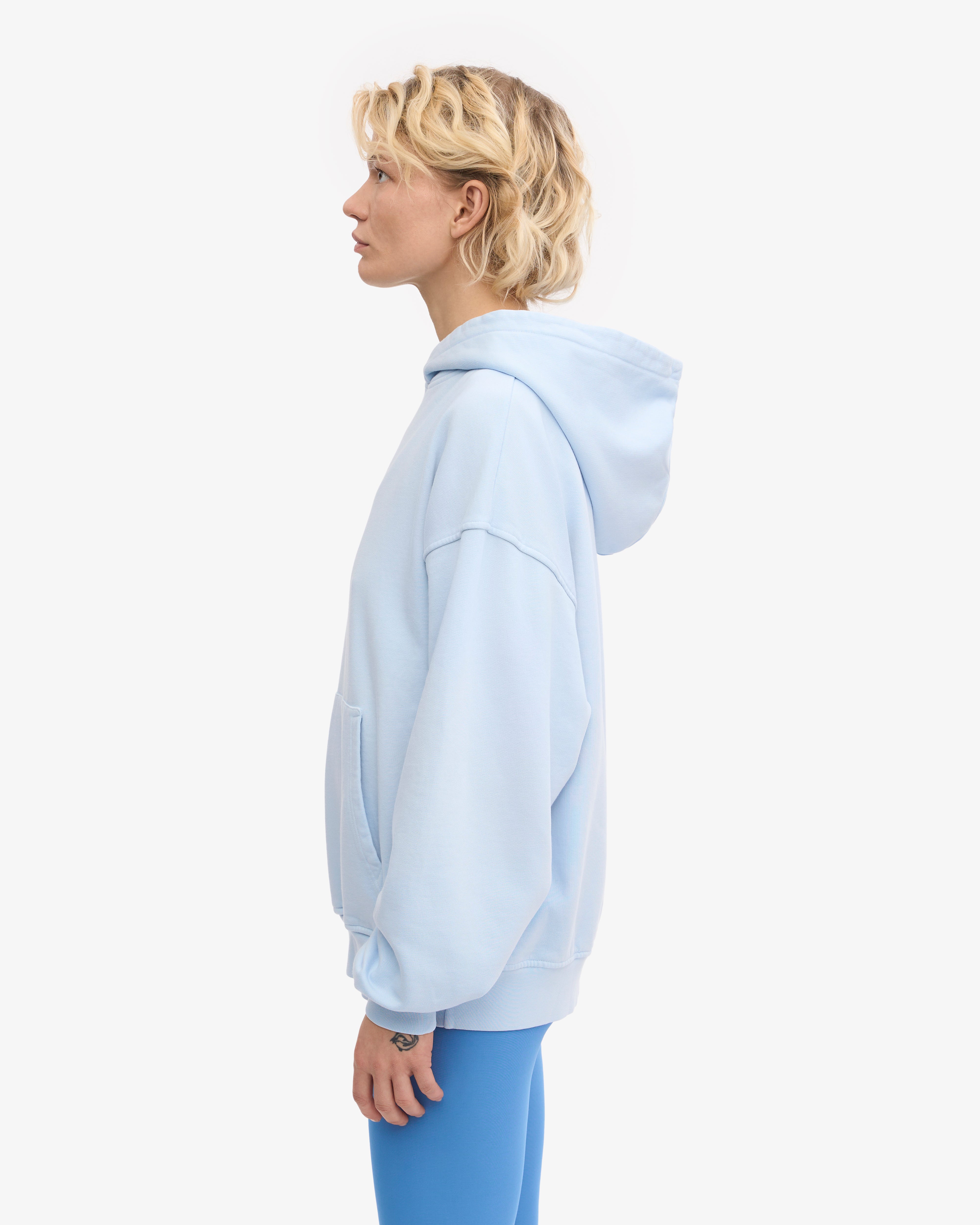 Organic Oversized Hoodie - Polar Blue | Cozy Unisex Pullover for Men & Women | Perfect for Casual Wear, Lounging & Outdoor Activities