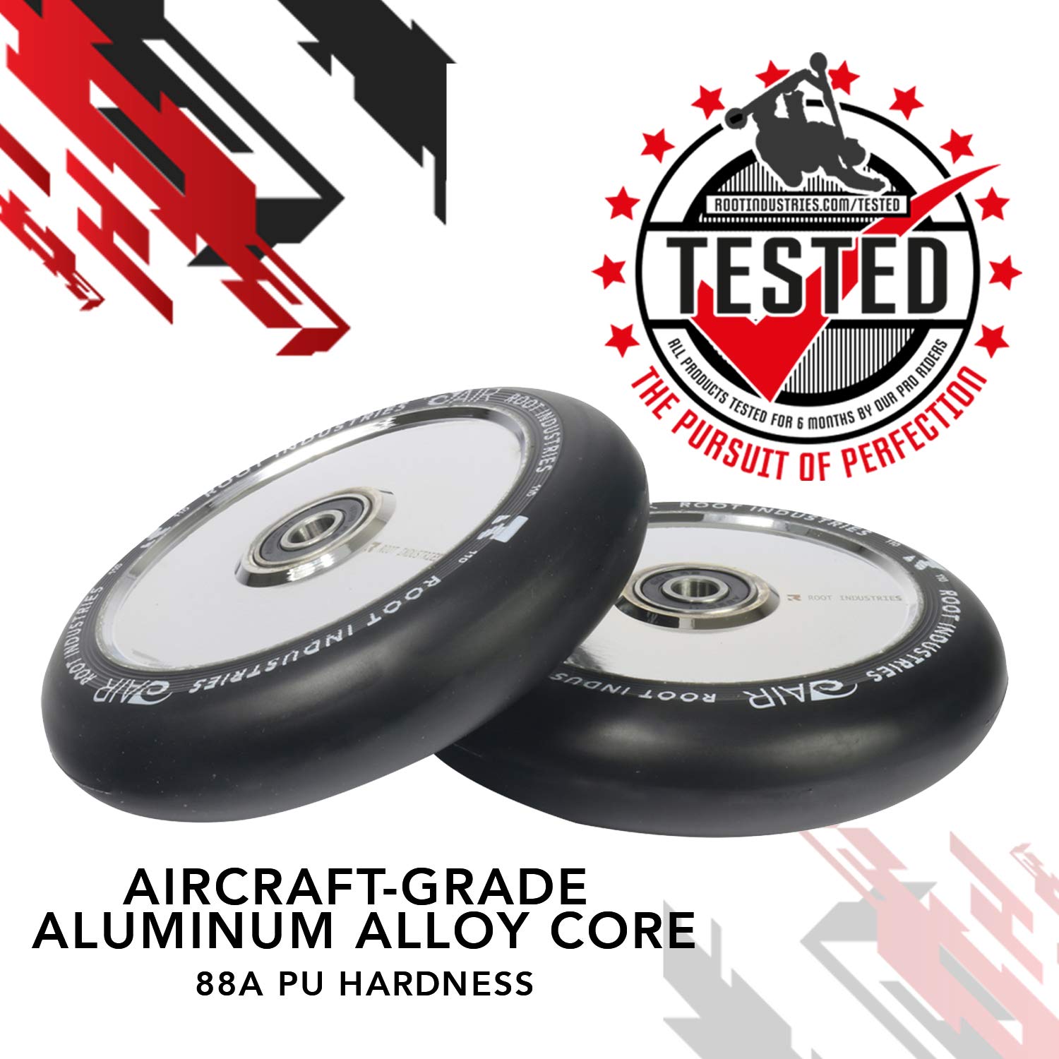 Root Industries 120mm Air Wheels for Kids - High-Performance Skateboard & Scooter Wheels - Perfect for Outdoor Play, Skate Parks & Smooth Rides
