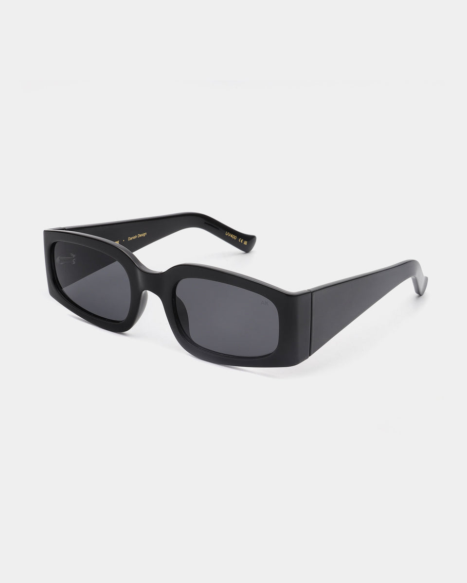 A. Kjaerbede Black Alex Sunglasses - UV Protection, Polarized Lenses for Men & Women - Perfect for Driving, Beach & Outdoor Activities