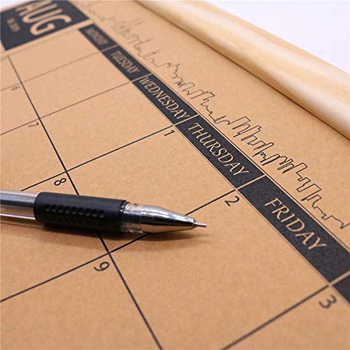 2025-2026 Rustic Wooden Wall Calendar - 18 Month Planner with Kraft Paper & Scroll Frame (16x12 inches) - Perfect for Home Office, Kitchen, or Gift