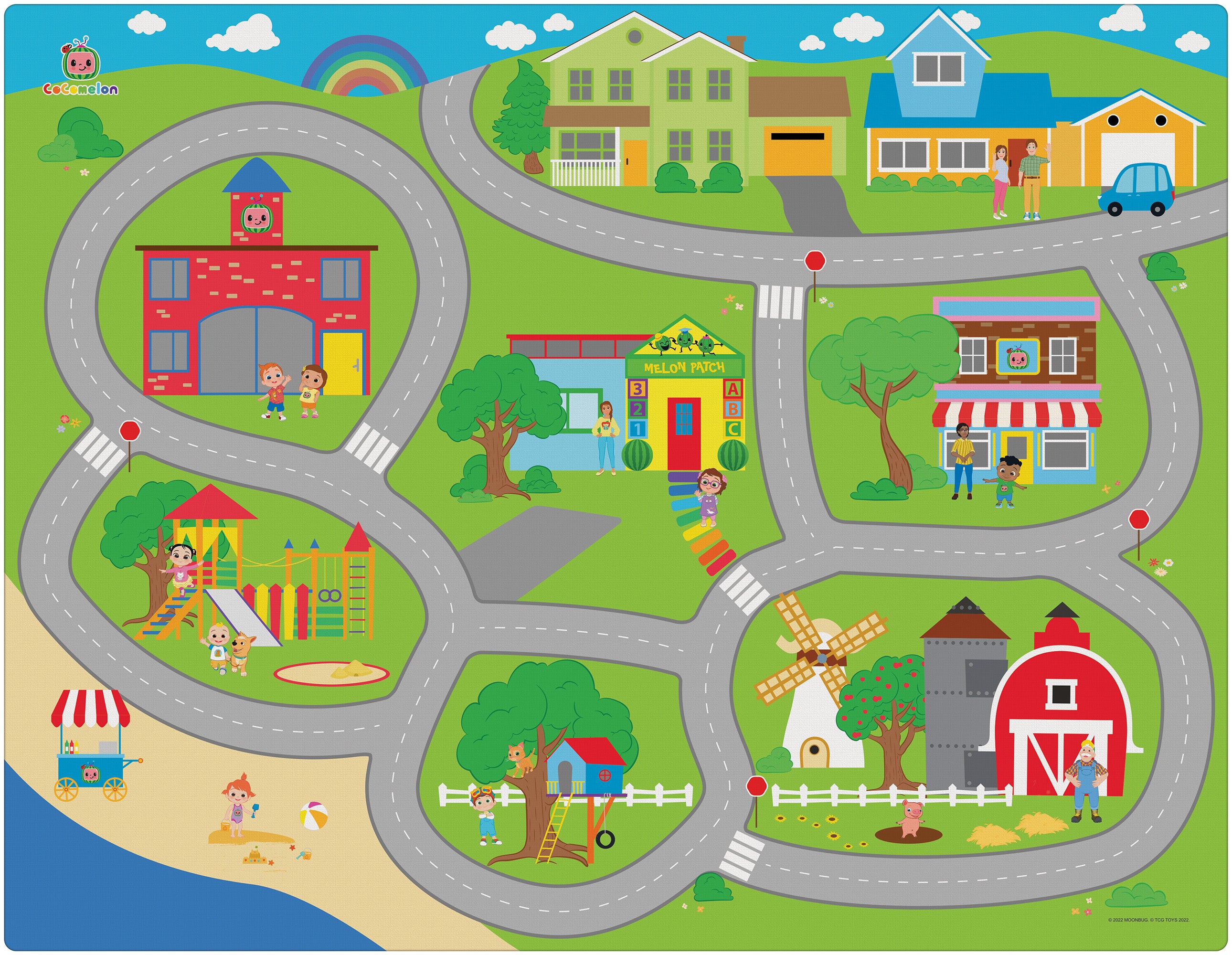 Cocomelon Jumbo MegaMat - Interactive Playmat for Toddlers & Kids | Soft, Durable & Educational Floor Mat for Playtime, Learning & Nursery Decor