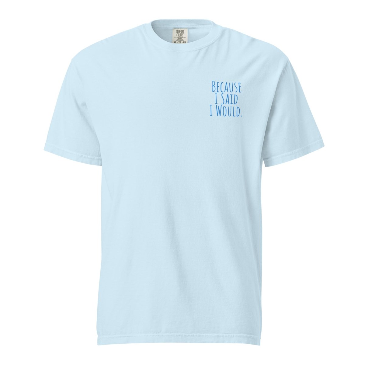 Because I Said I Would Embroidered Heavyweight T-Shirt - Motivational Accountability & Recovery Shirt for Men & Women | Perfect for Support Groups, Therapy Sessions & Personal Growth