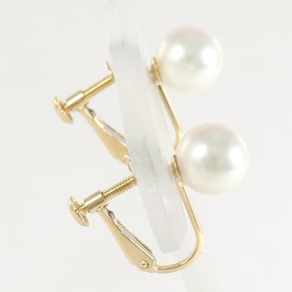 18K Yellow Gold Pearl Earrings for Women - Classic Stud Earrings with Genuine Pearls - Perfect for Weddings, Parties & Special Occasions