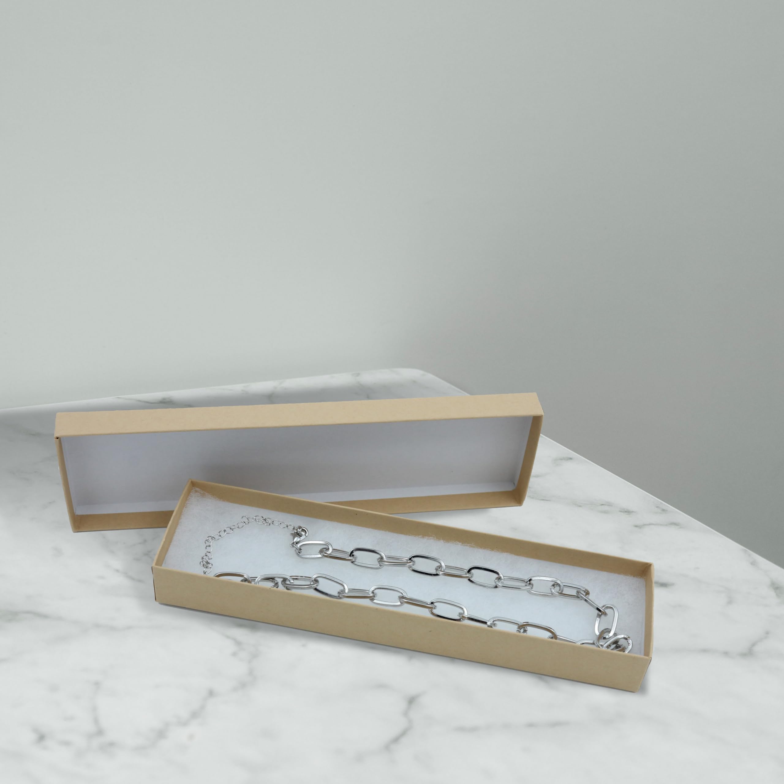 SSWBasics 100% Recycled Cotton Filled Kraft Jewelry Gift Boxes - 8