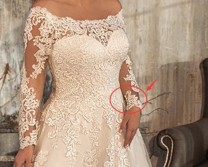 XYAYE Long Sleeve Lace Wedding Dress for Bride - Puffy Tulle Off Shoulder Bridal Gown for Women | Elegant Church Ceremony & Beach Wedding Dress