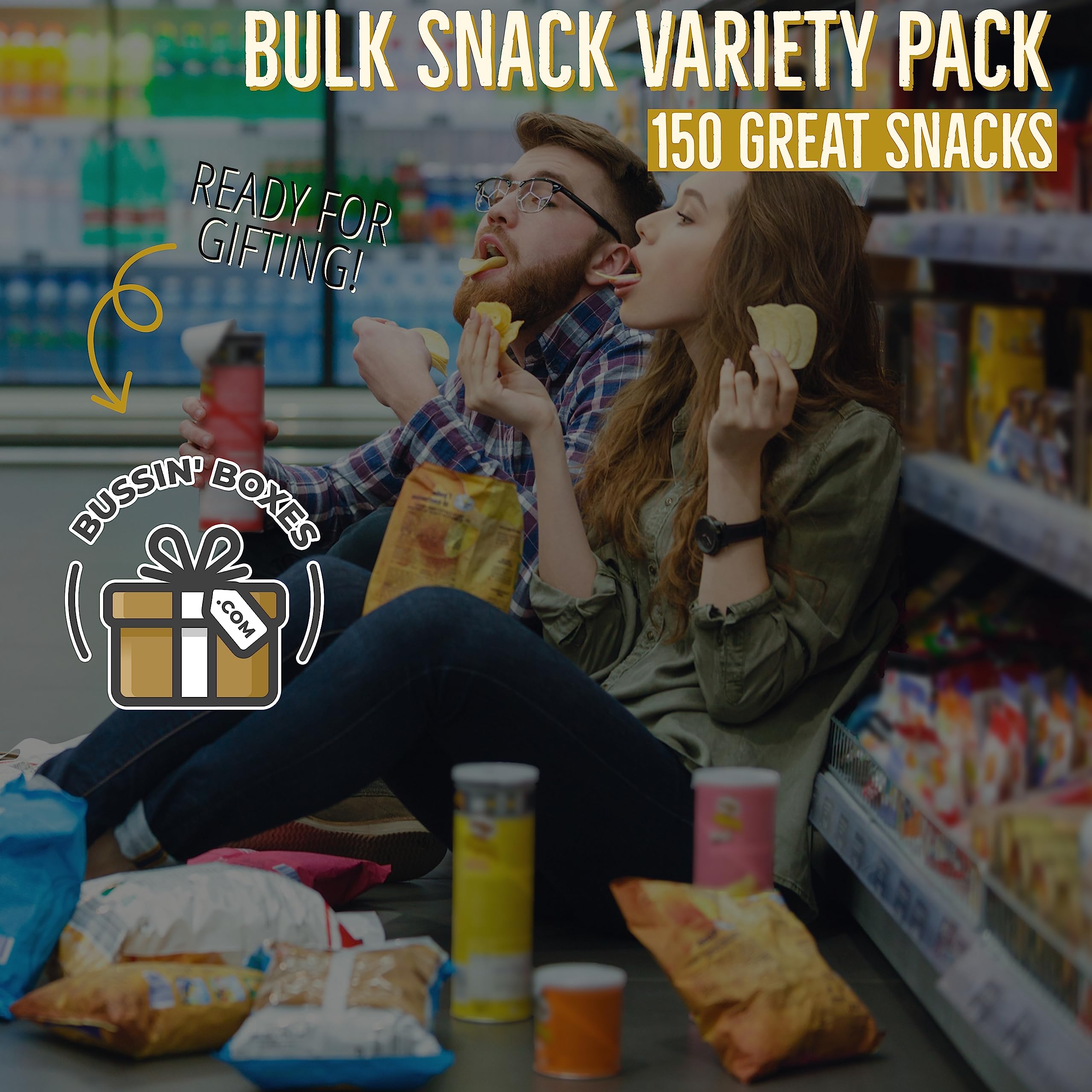 150 Count Office & School Snacks Variety Pack - Healthy Care Package for Work, College & Dorm Life - Perfect for Study Breaks, Meetings & Gift Baskets