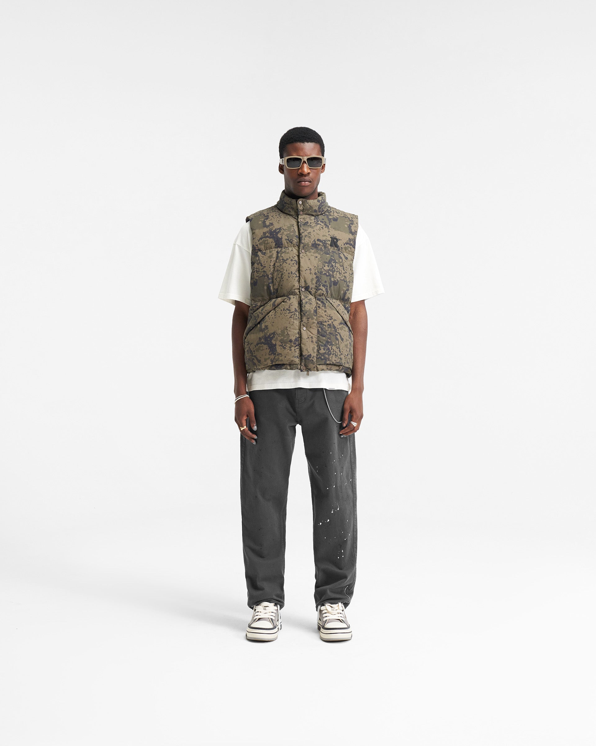 Men's Camo Puffer Vest - Lightweight Insulated Winter Jacket for Outdoor Hiking, Hunting & Casual Wear