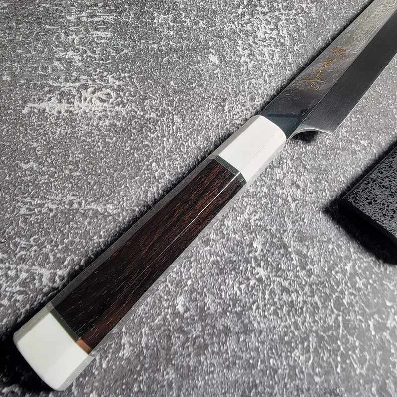 Premium Sakai Takayuki Ginryu Kengata Yanagiba 300mm Japanese Sushi Knife - Swedish Steel Honyaki Blade for Professional Chefs & Sushi Masters - Perfect for Sashimi, Slicing Raw Fish & Japanese Cuisine Preparation