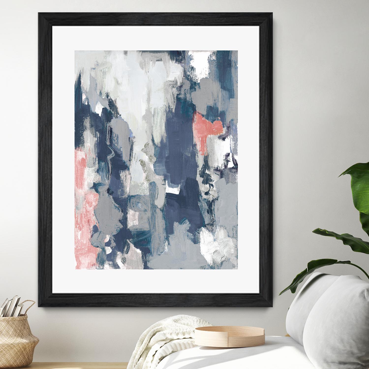 Blue Serenade Abstract Wall Art - Modern Canvas Painting for Home & Office Decor - Perfect for Living Room, Bedroom, or Workspace