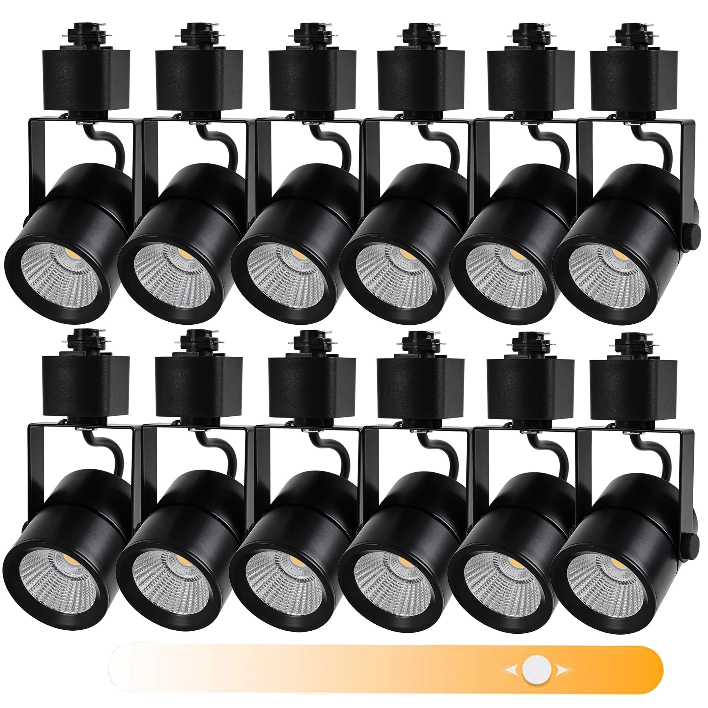 10W Dimmable LED Track Lighting Heads - H Type Track Light Replacement Fixtures, 3000K Warm White, CRI90+, 24° Beam Angle, 1000lm - Perfect for Kitchen, Dining Room, Wall Art Accent & Task Lighting