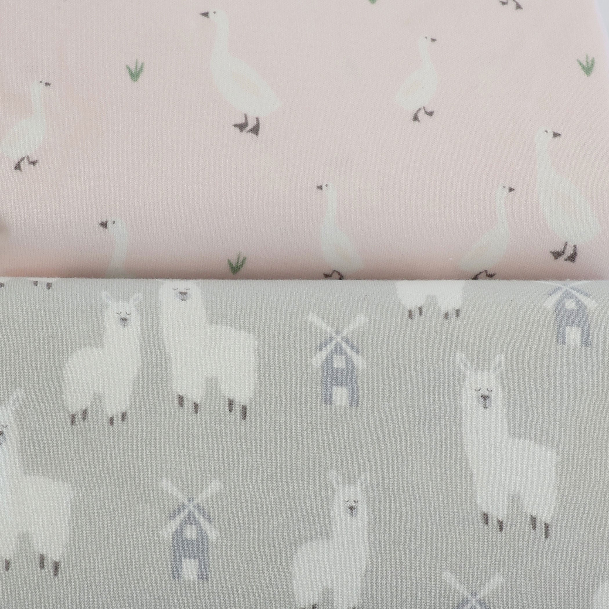 2-Pack Waterproof Changing Pad Covers - Soft Blush & Grey for Baby Nursery, Diaper Changing Station & Travel Use