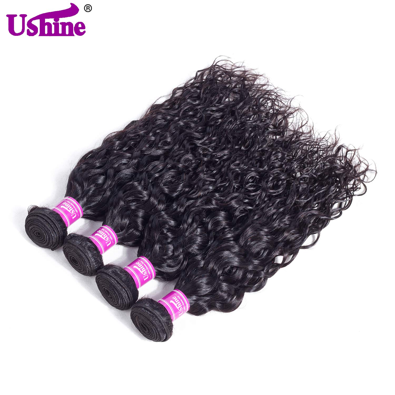 8A Grade Brazilian Virgin Hair Bundles 24 22 20 Inch - Wet & Wavy Unprocessed Human Hair Weave for Water Wave Hairstyles | Natural Black Color | Perfect for Daily Wear, Parties & Special Occasions