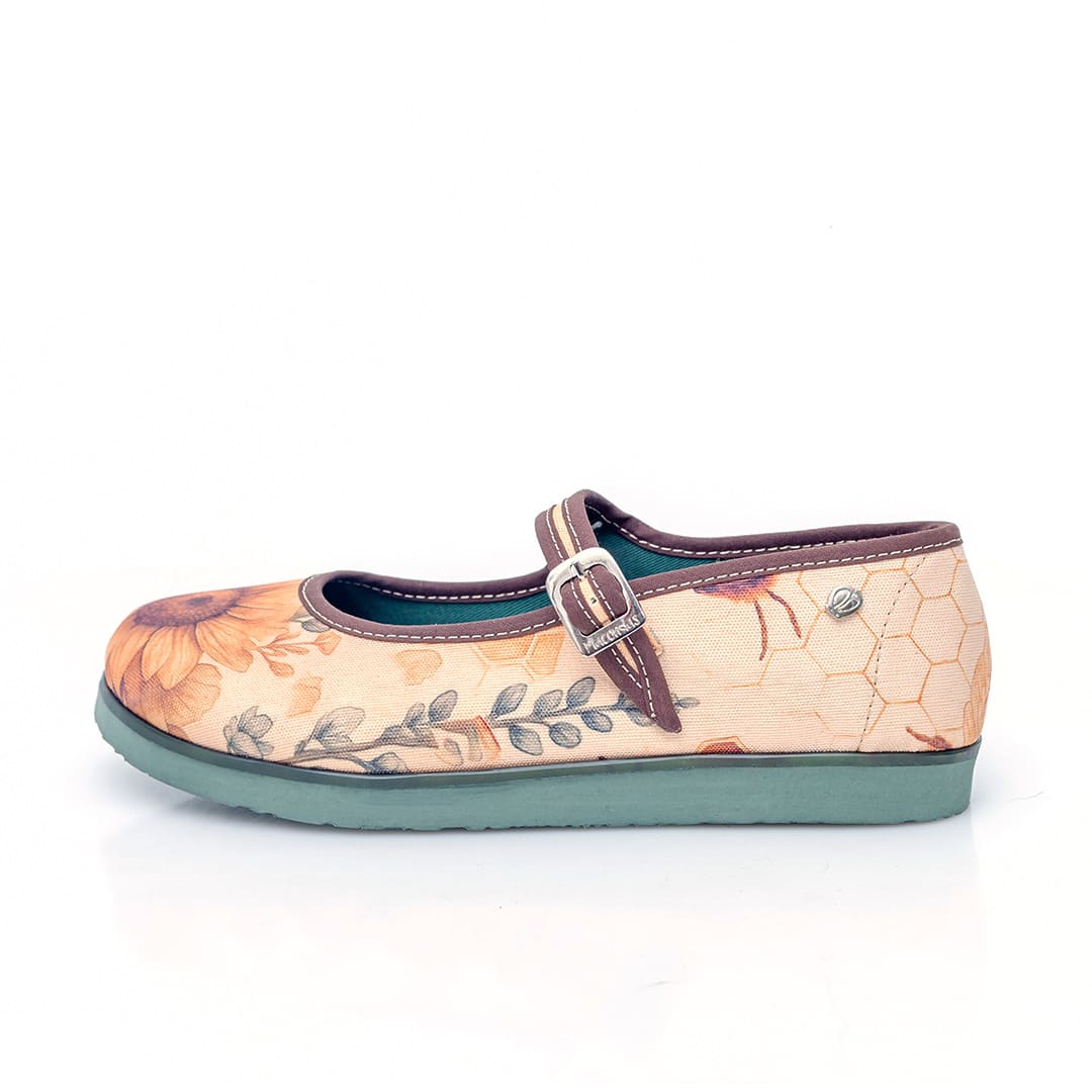 ABEJA - Macondas® Illustrated Mary Jane Shoes for Women | Comfortable & Stylish Flats for Casual Wear, Office & Special Occasions