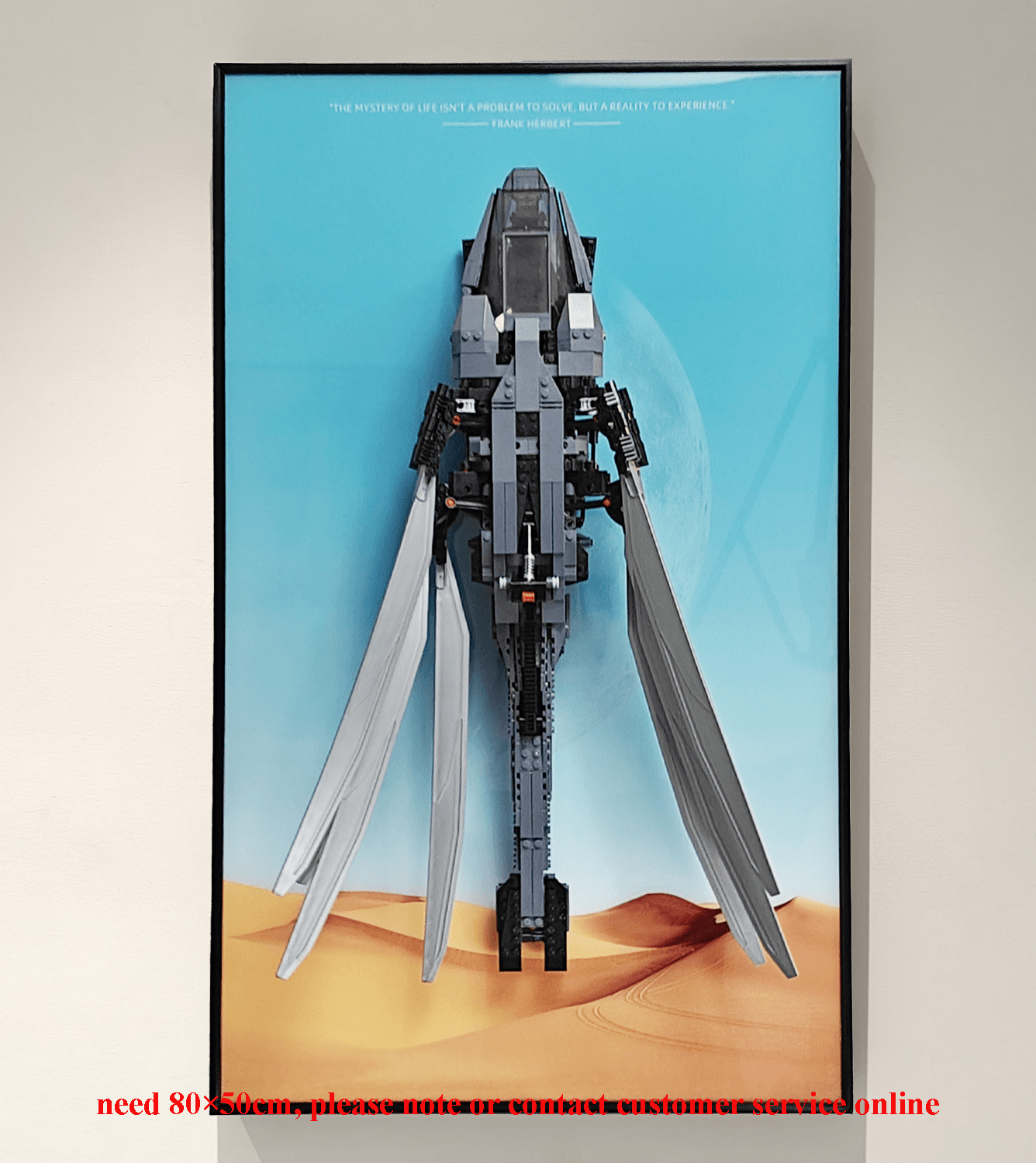 LEGO Icons Dune Atreides Royal Ornithopter 10327 Wall Display Frame - Premium LEGO Building Kit Showcase for Home & Office Decor