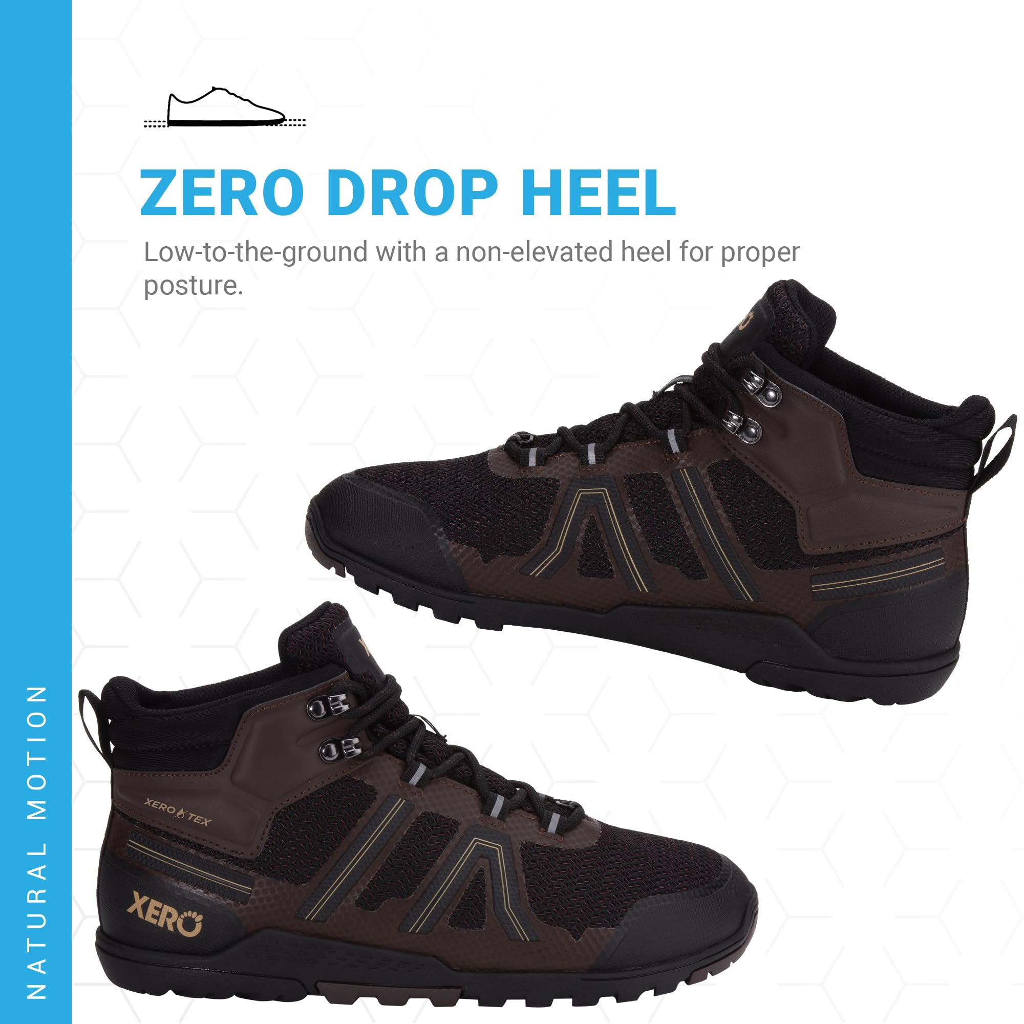 Xero Shoes Barefoot Hiking Boots for Men - Waterproof Xcursion Fusion Minimalist Trail Shoes | Zero Drop Wide Toe Box Design for Natural Foot Movement | Perfect for Outdoor Adventures, Trail Running & Backpacking