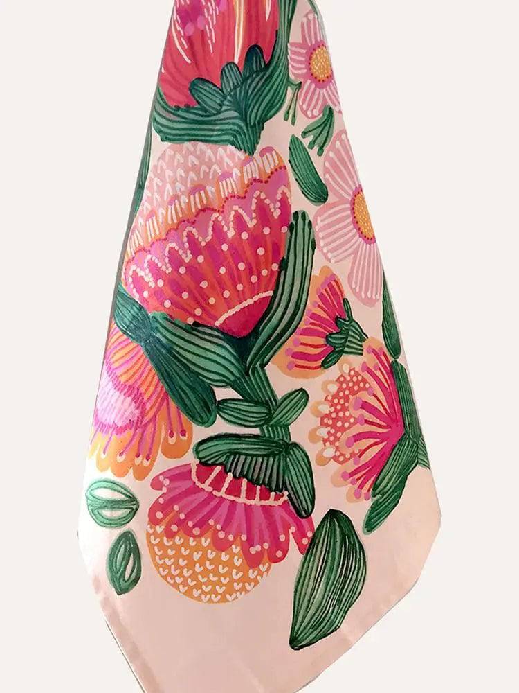 Premium Desert Flowers Printed Tea Towels - Absorbent & Durable Cotton Kitchen Towels for Dish Drying, Hand Wiping & Home Decor