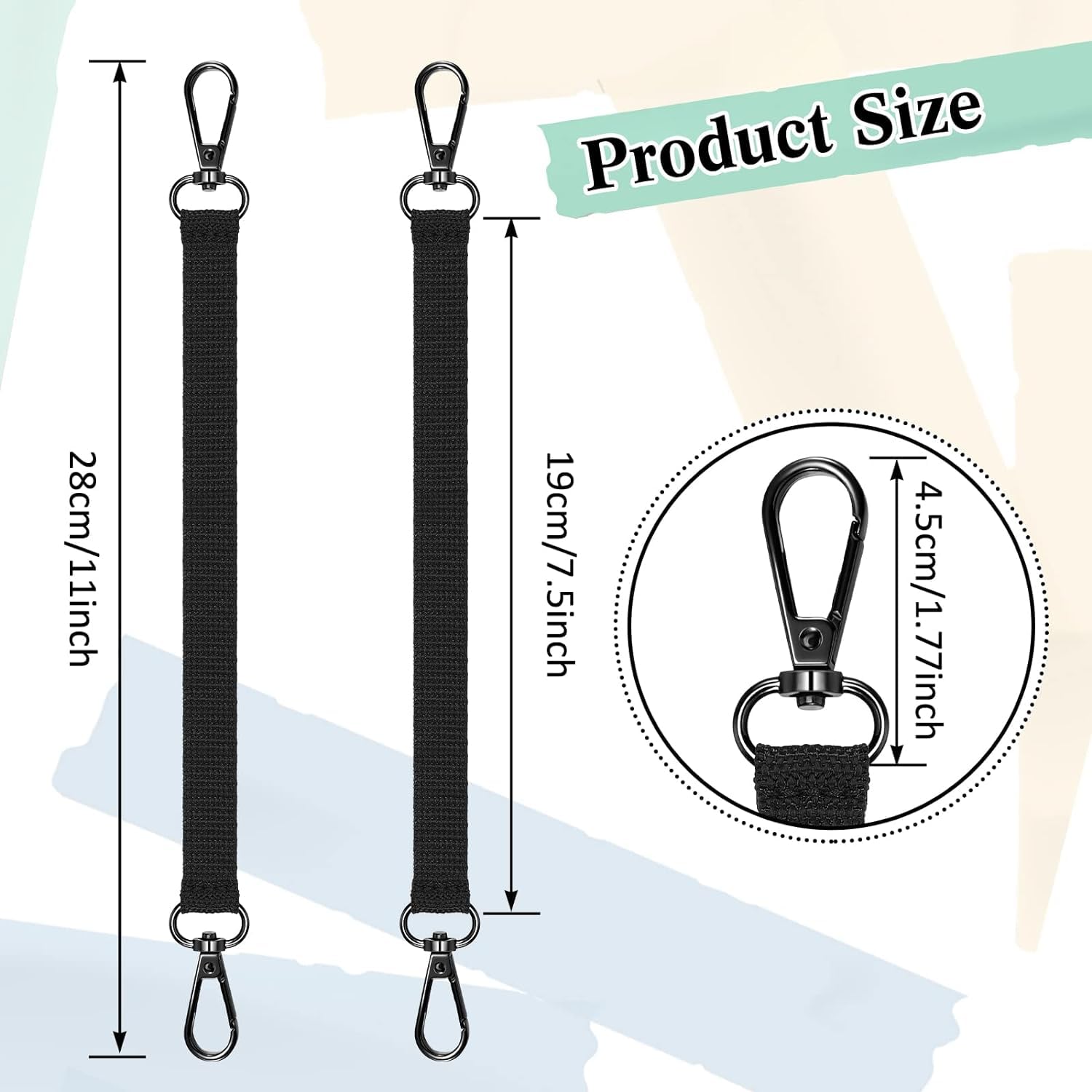 4-Pack Black Electrical Tape Holder Straps with Buckle Belt - Tape Measure Holder for Electricians, DIY & Construction Work - Perfect for Tool Belts, Work Pants & Utility Gear