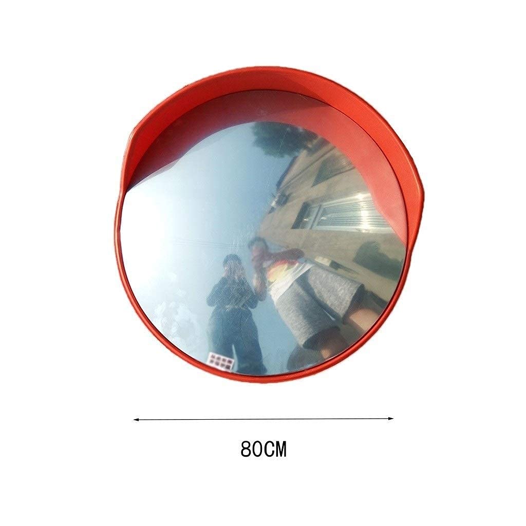 55CM Convex Traffic Safety Mirror - Wide Angle Security Mirror with Rainproof & Sun Shade Protection, 30-120CM Adjustable Rotation for Driveways, Parking Lots & Blind Spots