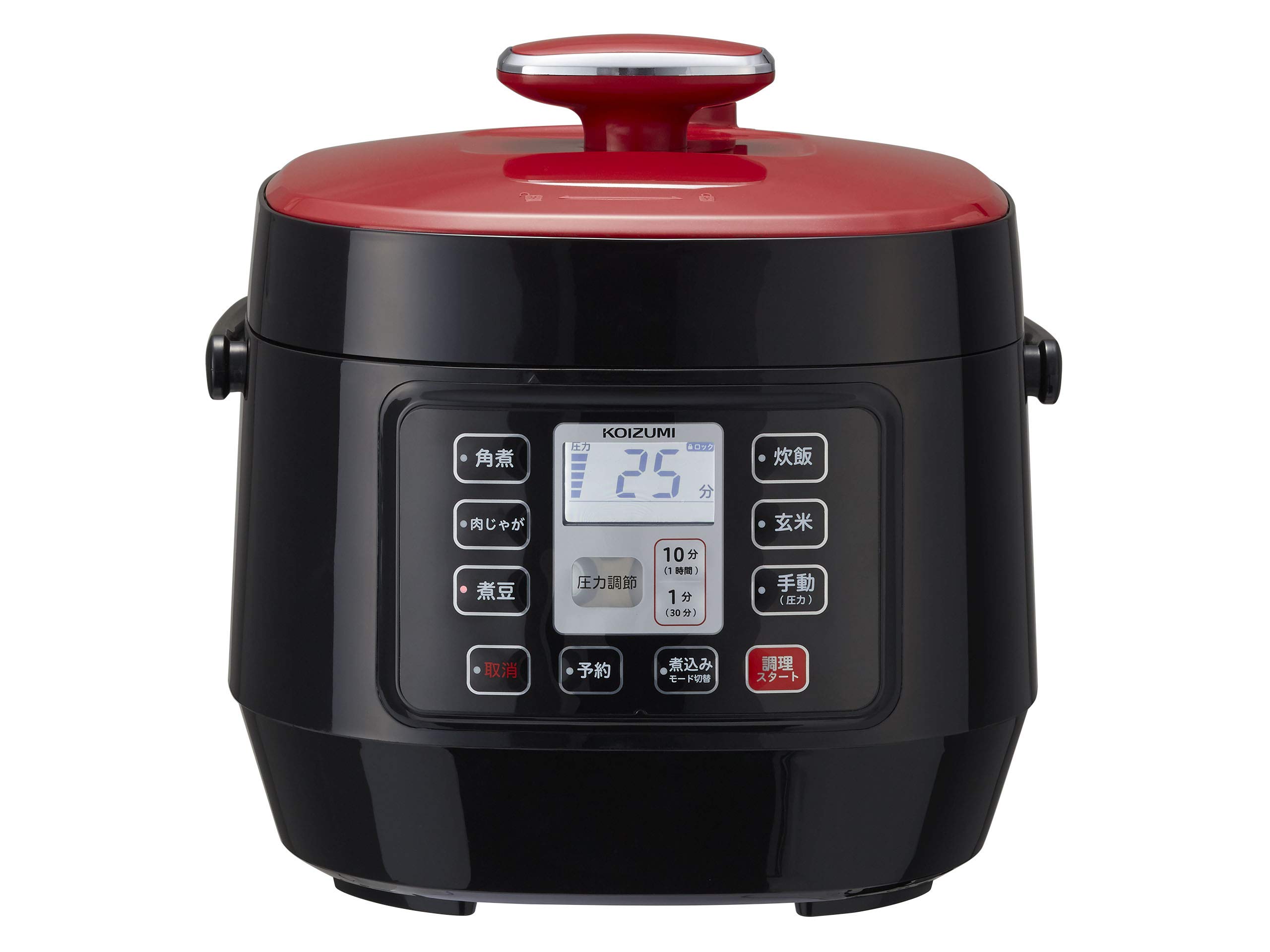 KSC-3501/R Red Japanese Genuine Microcomputer Electric Pressure Cooker - Fast & Safe Cooking for Rice, Stew & Meal Prep