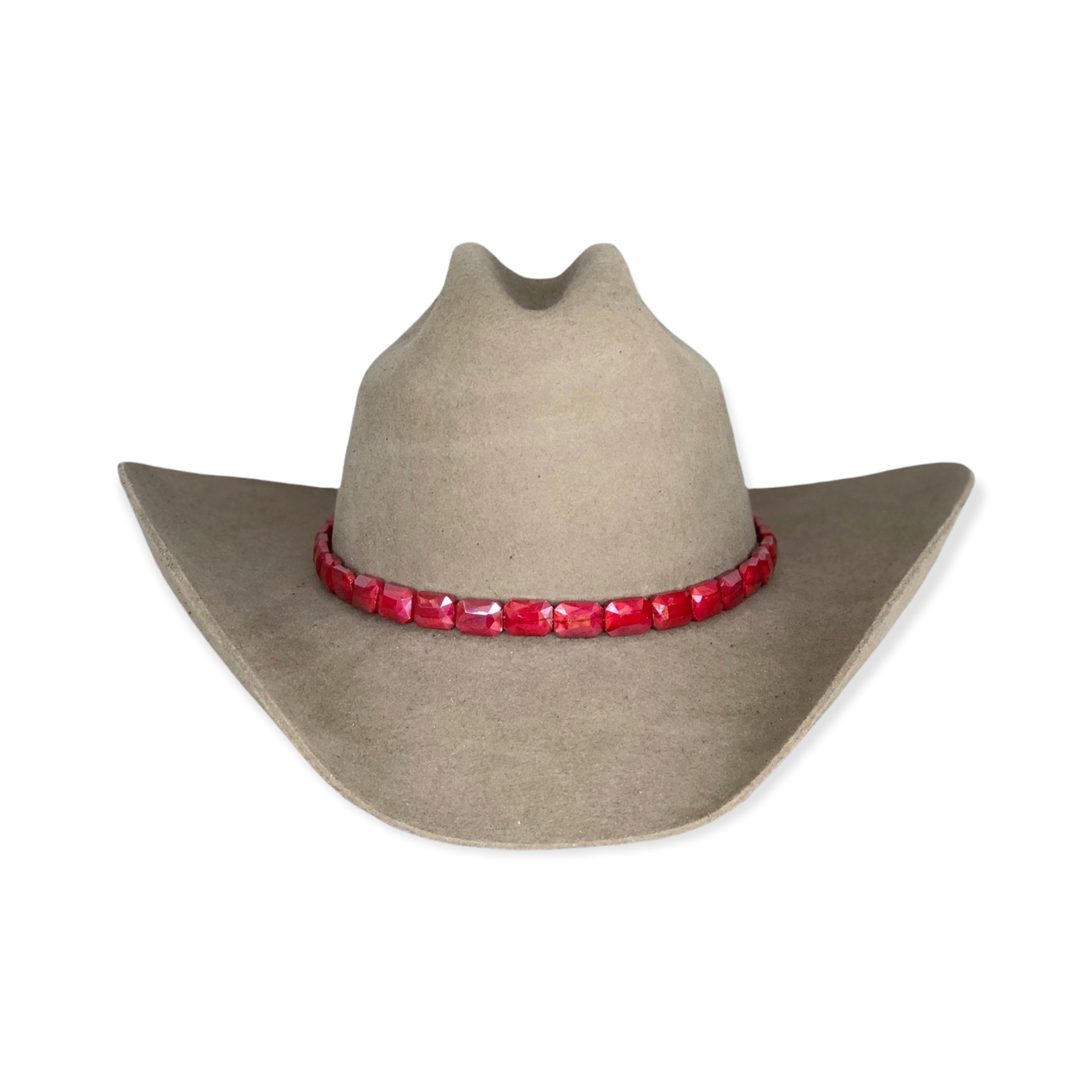 Faceted Cherry Hat Band - Vintage Style Decorative Hat Accessory for Women & Men - Perfect for Western, Cowboy, and Fashion Hats