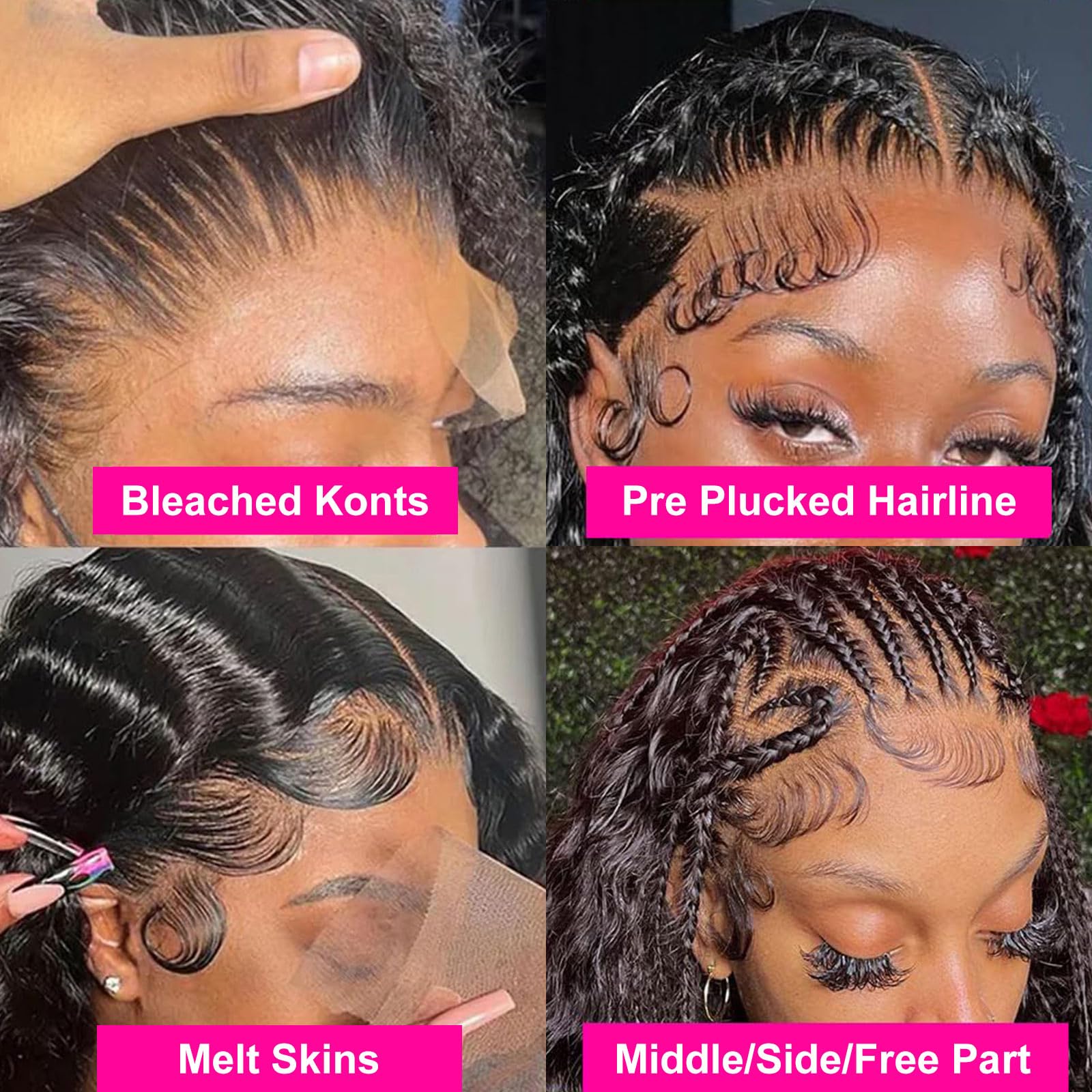 30 Inch Deep Wave Lace Front Wigs Human Hair 200% Density 13x6 HD Transparent Lace - Pre Plucked Bleached Knots Glueless Wigs for Women - Perfect for Cosplay, Daily Wear, and Special Occasions