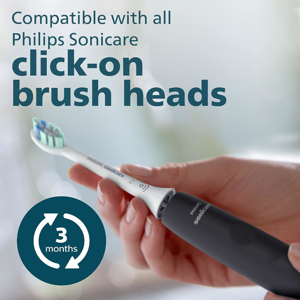 PHILIPS HX3681/24 Philips Sonicare 4100 Series Sonic Electric Toothbrush with 2 Brush Heads - Professional Teeth Cleaning for Whitening & Gum Care - Perfect for Travel & Home Use