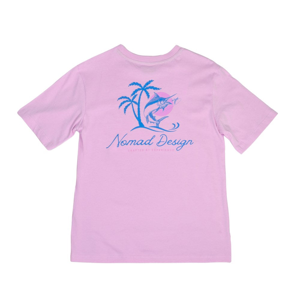 Women's Graphic T-Shirt with Marlin Sunset Print - Casual & Stylish Tee for Everyday Wear, Beach Outings, and Summer Fashion